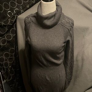 Le Chateau Charcoal Cowl Neck Sweater